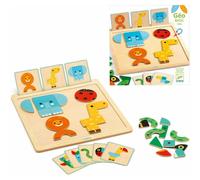 djeco Puzzle magnetico in legno facce di animali 1 St