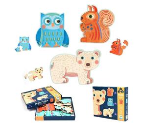 djeco Puzzle Nella Foresta 3in1 (9,12,16 pezzi) 1 St