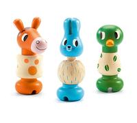 Djeco: Rondamino - gioco di costruzione torri - con 3 figure diverse