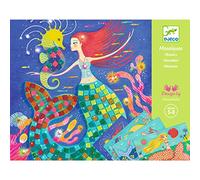 DJECO- Caja mosaicos El de Las sirenas Mermaid Scatola di mosaici Il Canto delle Sirene (39423), Multicolore, 1