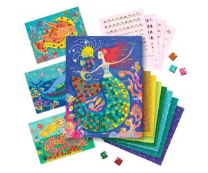 DJECO Scatola di mosaici Il Canto delle Sirene (39423), Multicolore (1)
