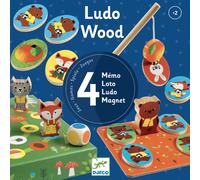 Djeco set di 4 giochi Ludo Wood