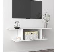 DJEKA Armadietto a Parete per TV, Mobile per TV Soggiorno, Mobile TV Moderno, Mobile TV Soggiorno, Mobile Porta TV Soggiorno, Bianco 103x30x26,5 cm