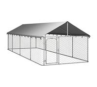 DJEKA Gabbia per Cani da Esterno Con Tetto, Recinto per Cani, 600x200x150 cm
