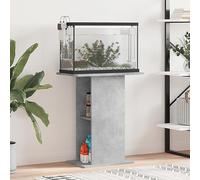 DJEKA Mobile Acquario Supporto per Acquario Mobile per Acquari in Legno Multistrato Grigio Cemento 60,5x36x72,5cm