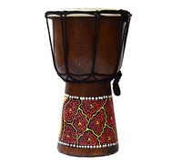 Djembe/bongo, tamburo africano, in legno, dipinto a mano 20 cm Bunt