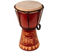 Djembe Drum Carved Bongo africano ispirato musica principianti per bambini e adulti anche un'idea regalo unica. Carver astratto elefante giraffa tartaruga. (8 pollici, elefante)