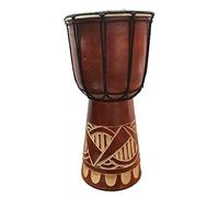 Djembe Drum intagliato Bongo africano ispirato musica principianti per bambini e adulti anche un'idea regalo unica. Carver astratto elefante giraffa tartaruga (12 pollici, astratto)