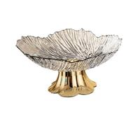 djgkENVQ cesto di frutta, Pedestal Fruit Bowl Snack Storage Holder, Tabletop Decor, Modern(Transparent White)