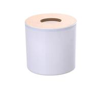 djgkENVQ Portafazzoletti, Porta fazzoletti Resistente in Legno, Porta fazzoletti Rotondo e Porta Rotolo di Carta, Organizer for WC, Comodino, Camera da Letto, Bagno, Robusto Porta Carta(White)