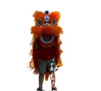 DJHGNFRDK Abito tradizionale cinese per la danza del leone, Costume da danza del leone cinese misto lana multicolore 6-9 pollici mascotte festival arte popolare(Orange,6 inch)