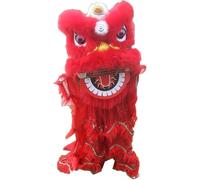 DJHGNFRDK Abito tradizionale cinese per la danza del leone, Costume da danza del leone mascotte cinese multicolore for bambini dai 5 ai 12 anni 14 pollici(Red)