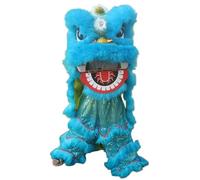 DJHGNFRDK Abito tradizionale cinese per la danza del leone, Costume da danza del leone mascotte cinese multicolore for bambini dai 5 ai 12 anni 14 pollici(Blue)