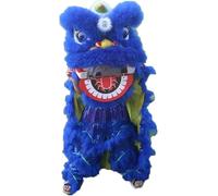DJHGNFRDK Abito tradizionale cinese per la danza del leone, Costume da danza del leone mascotte cinese multicolore for bambini dai 5 ai 12 anni 14 pollici(Royal Blue)
