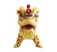 DJHGNFRDK Abito tradizionale cinese per la danza del leone, Costume da mascotte di danza del leone giallo Puntelli di cotone for Capodanno cinese
