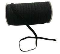 DJHGNFRDK Cordoncino Elastico, Elastici Piatti Bianchi e Neri da 3-12 mm, 5-10 Iarde for Cucito Fai da Te(Black 6mm,10yards)