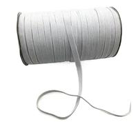 DJHGNFRDK Cordoncino Elastico, Elastici Piatti Bianchi e Neri da 3-12 mm, 5-10 Iarde for Cucito Fai da Te(White 6mm,10yards)