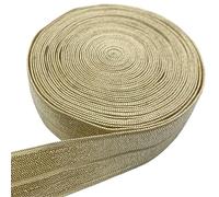 DJHGNFRDK Cordoncino Elastico, Fascia Elastica Pieghevole in Spandex 15-25 mm 2-5 Iarde Multicolore(Khaki 25mm,5yards)