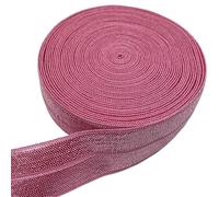 DJHGNFRDK Cordoncino Elastico, Fascia Elastica Pieghevole in Spandex 15-25 mm 2-5 Iarde Multicolore(Rose 25mm,5yards)