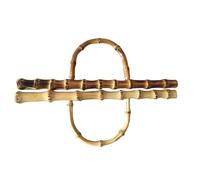 DJHGNFRDK Manico in legno per borsa, Manici for borse in legno a forma di D 28-30 cm multicolori 2 pezzi for realizzare borse artigianali fai-da-te(30cm Burn Black)