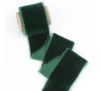 DJHGNFRDK Nastro di Velluto, Nastro Decorativo in Velluto Fai da Te for invito a Nozze Multicolore 4 cm x 1,4 m(Dark Green)