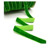 DJHGNFRDK Nastro di Velluto, Nastro di Velluto 5 Metri Multicolore 6-25 mm di Larghezza for Fiocchi for Capelli da Regalo Fai da Te for Matrimoni(Green,25mm Wide)