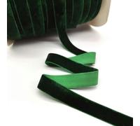 DJHGNFRDK Nastro di Velluto, Nastro di Velluto 5 Metri Multicolore 6-25 mm di Larghezza for Fiocchi for Capelli da Regalo Fai da Te for Matrimoni(Dark Green,6mm Wide)