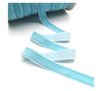 DJHGNFRDK Nastro di Velluto, Nastro di Velluto 5 Metri Multicolore 6-25 mm di Larghezza for Fiocchi for Capelli da Regalo Fai da Te for Matrimoni(Sky Blue,15mm Wide)