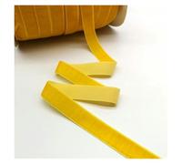 DJHGNFRDK Nastro di Velluto, Nastro di Velluto 5 Metri Multicolore 6-25 mm di Larghezza for Fiocchi for Capelli da Regalo Fai da Te for Matrimoni(Yellow,6mm Wide)
