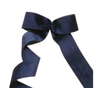 DJHGNFRDK Nastro di Velluto, Nastro di Velluto a Coste Floccato da 5 Metri Multicolore, Larghezza 25 mm/38 mm, for Fiocchi for Capelli Fai da Te(12Dark Blue,Width 25MM)