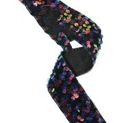 DJHGNFRDK Nastro di Velluto, Sequin Velvet Ribbon Multicolor Multiple Sizes for DIY Hair Bows And Gift Packaging(O4204496,38mm 5yards)