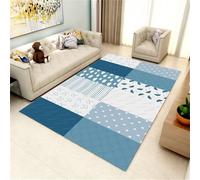DJHWWD Soggiorno Moderni Tappeto Per Cameretta Bambini 70x140CM Facile da pulire il blu Tappeti Salotto Entrata salvapavimento