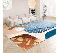 DJHWWD Tapetto Soggiorno Grande Tappeto Per Cameretta Bambina 120x120CM moderno lavabile in acqua blu salotto Da Pavimento tappeti bambino
