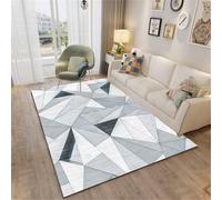 DJHWWD Tappeti Esterno Tappeto Stanza 160x210CM geometrico moderno blu Grigio piccoli Da Grande per bimbi