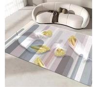DJHWWD Tappeti In Casa Tappeto Camera 60x110CM lavabile blu e giallo Grigio per cameretta bambina bimba