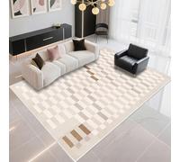 DJHWWD Tappeti Salone Facile Da Curare 160x230cm, Grigio chiaro Tappeto Piccolo Strisce moderne per la camera da letto e il corridoio