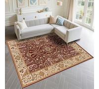 DJHWWD Tappeti Salotti Resistente All'Usura 200x290cm, Rosso Piccoli Retro floral pattern per soggiorno adulti camera da letto