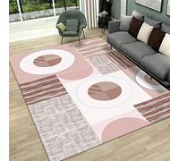DJHWWD Tappeto Bambina rosa tappeto cucina moderno Tappeto Gomma Bambini Geometria Moderna 50x80cm Tappeto Entrata Interno cameretta bimbo