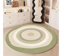 DJHWWD Tappeto Bambini Cameretta Lavabili In Lavatrice,Morbido 140X140cm,Rotondo Verde per Sotto Sedia Ufficio,Soggiorno,Camera Bambini