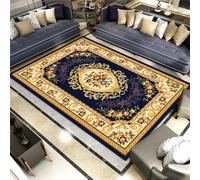 DJHWWD Tappeto Camera Da Letto Moderno 140x200CM blu Floreale Giallo Vintage tappeti piccoli per soggiorno moderni