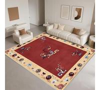 DJHWWD Tappeto Camera Ragazza Lavabili In Lavatrice,Morbido 120x160cm,Il Vento Cinese Classico per Scendiletto,Cameretta Bambini,Sotto Sedia Ufficio Rosso