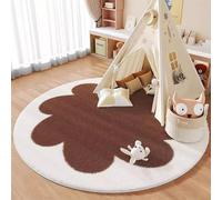 DJHWWD Tappeto Cameretta Bambina Lavabile 60X60cm,Zerbino Ingresso Marrone Bianco Moderno per Casa Ingresso,Porta Ingresso,Cameretta