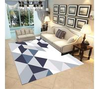 DJHWWD Tappeto Letto Camera 100x200CM blu geometrico moderno grigio alfombras de habitacion juvenil Bambina tappeti moderni salotto