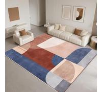 DJHWWD Tappeto Sala Lavabile In Lavatrice 160x200cm,Stile Moderno per Scendiletto,Cameretta Bimba,Sotto Tavolo Da Pranzo Rosso