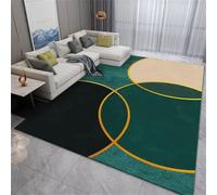 DJHWWD Tappetto Moderno Soggiorno Tappeto Lavabile Bambini 160x210CM geometrico giallo verde Camera Bambina tappeti Ragazzo