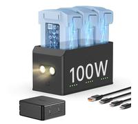 DJI 100W Hub di ricarica della batteria per Mini 4 Pro e Mini 3, adattatore di alimentazione USB-C, modalità allarme luci LED