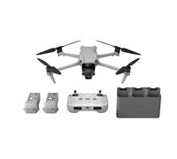 DJI Air 3 Fly More Combo con radiocomando DJI RC-N2, drone con doppia fotocamera principale con teleobiettivo medio e grandangolare 4K HDR, autonomia di 46 min, 48 MP, O4, due batterie aggiuntive