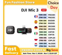 DJI Mic 3 Microfono lavalier wireless Ultraleggero Tempo prolungato e ricarica rapida Trasmissione da 400 m Con cancellazione del rumore Streaming Vlog