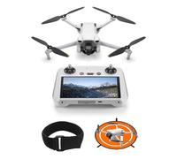 DJI Mini 3 (con DJI RC) Bundle- Mini Drone con Fotocamera Leggero e Pieghevole con Video in 4K HDR, Autonomia di 38 Minuti, C0 (Drone Landing Pad+fascia elastica)