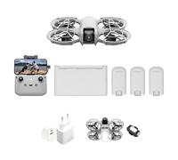 DJI Neo Combo Fly More, mini drone con fotocamera UHD 4K, 135g drone che vola da solo e ti segue, decollo dalla mano, QuickShot, con RC-N3 e 3 batterie (Light + Charger)